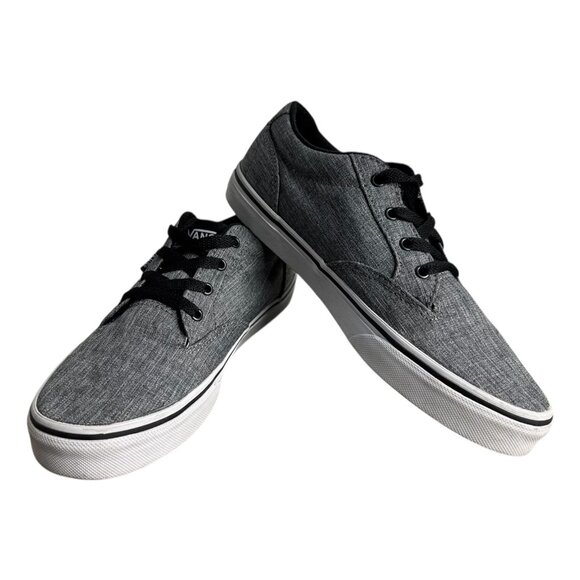 Vans Atwood Canvas Gray/Black Youth Shoes Casual Skate Sneakers Size 5 - Picture 2 of 11